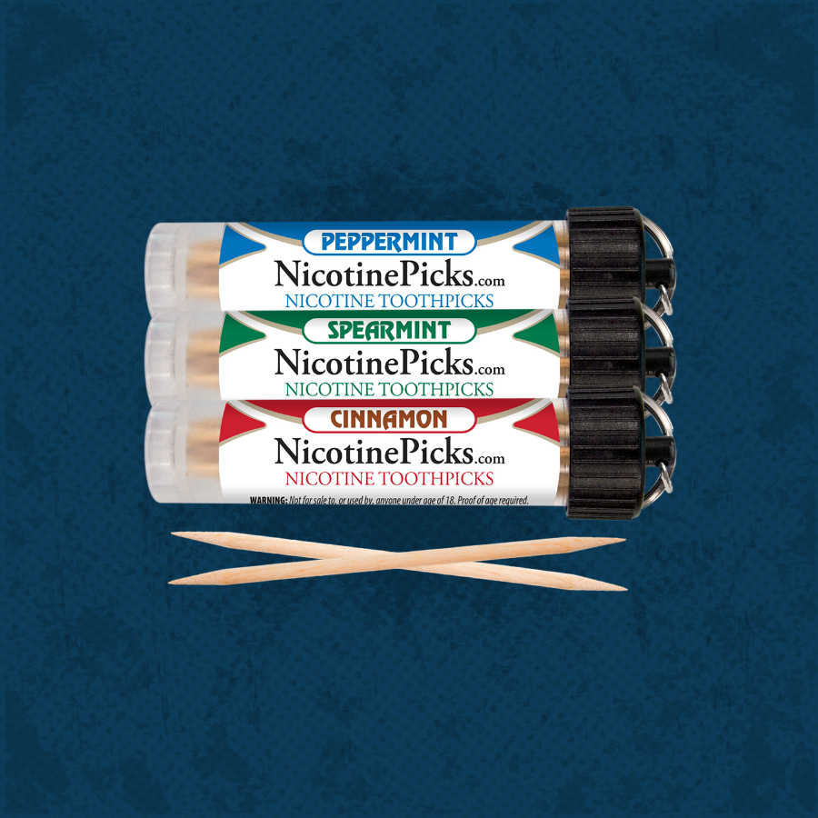 Nicotine Picks™ 3 Tube Starter Pack - Cinnamon/ Spearmint/ Peppermint - Nicotine Picks