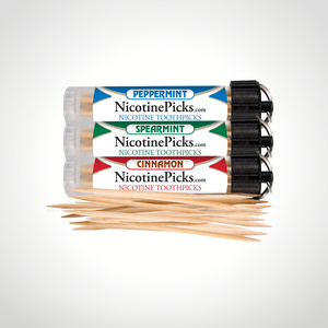 Nicotine Picks™ 3 Tube Starter Pack - Cinnamon/ Spearmint/ Peppermint - Nicotine Picks